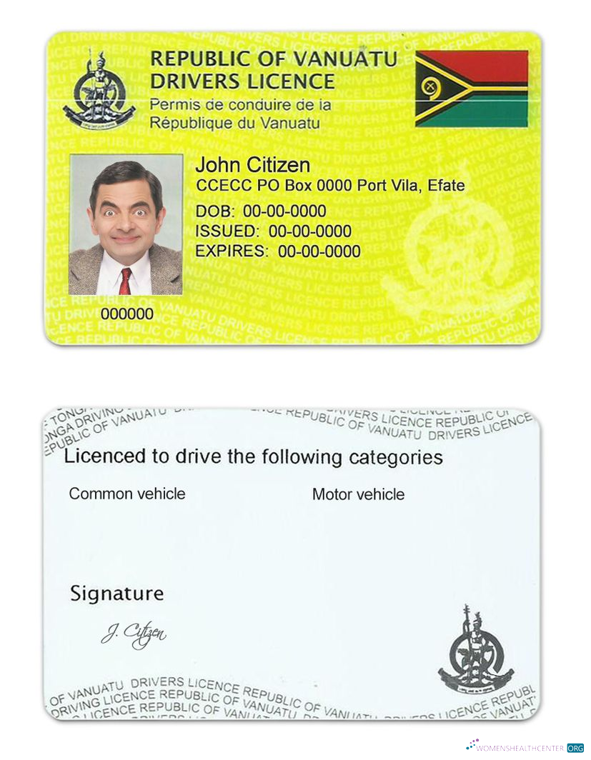 download Vanuatu driving license